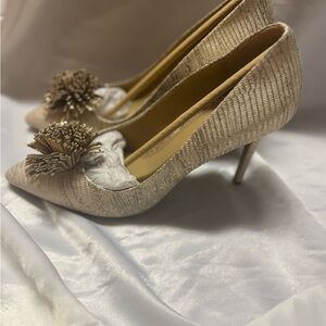 Michael Kors Textured Tan Heels